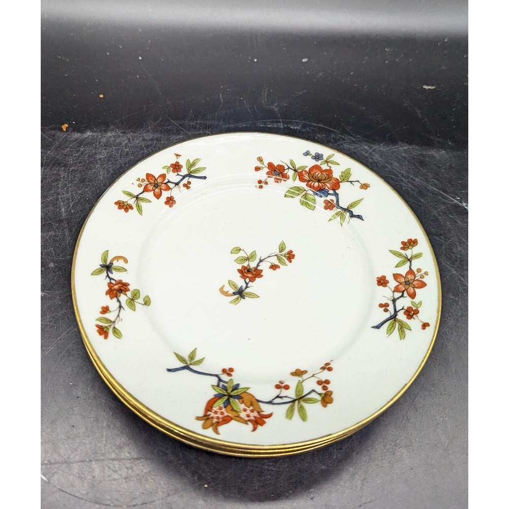 Set/3 Antique C. Ahrenfeldt Limoges Bread Butter Plate 6.5" Flower Floral
